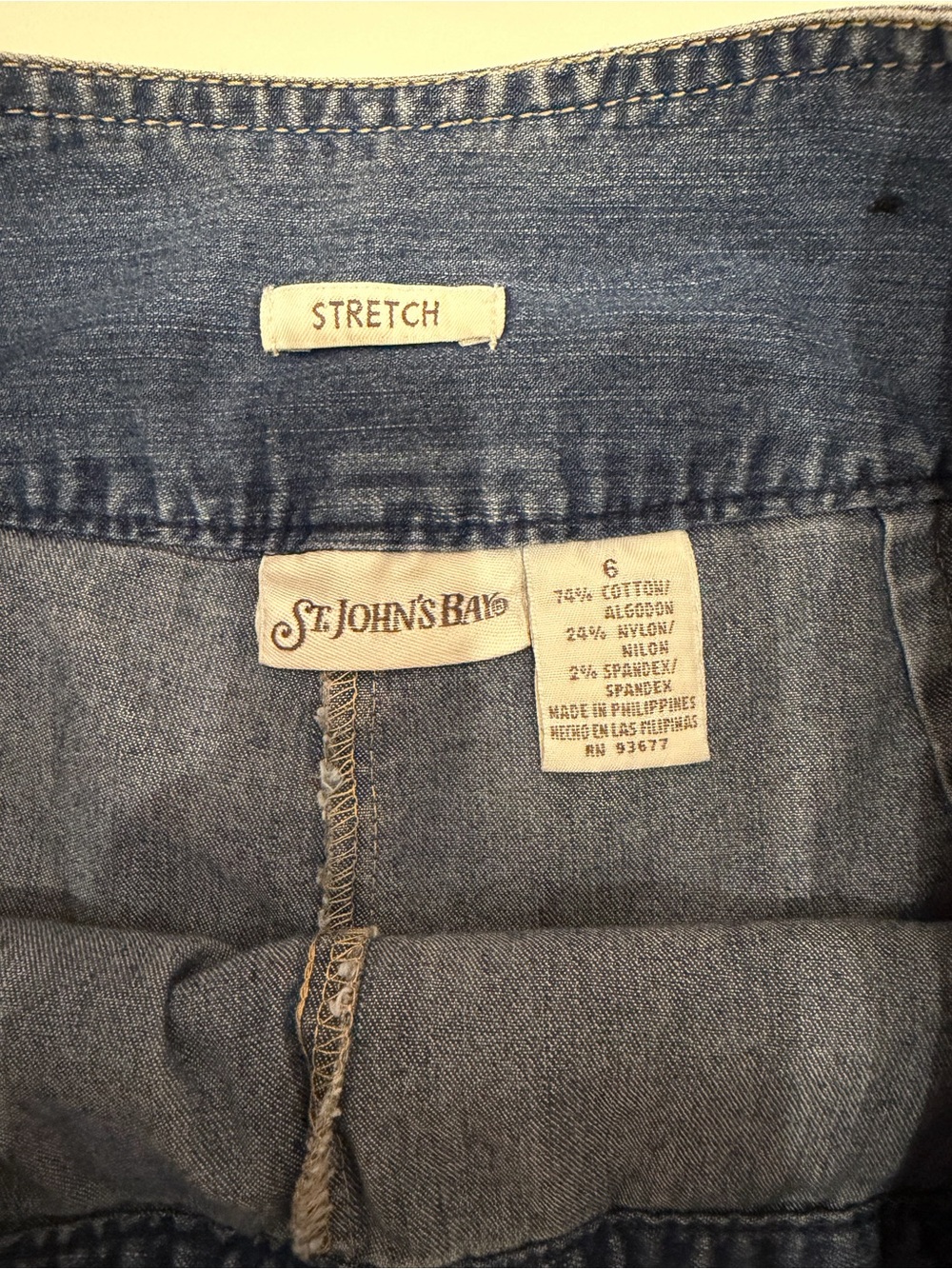 VINTAGE 90s ST JOHNS BAY Denim Skort - Picture 4 of 9